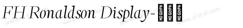 FH Ronaldson Display字体转换